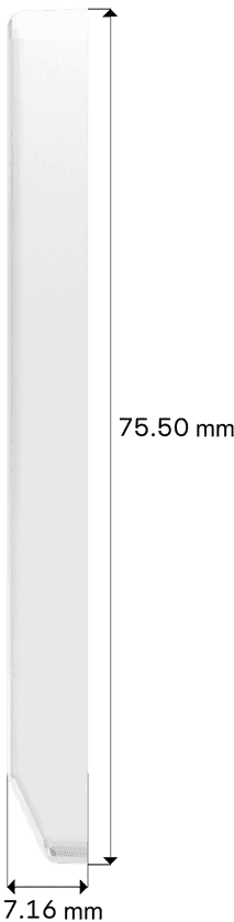 Saga Card from the side, 7.16 mm thick